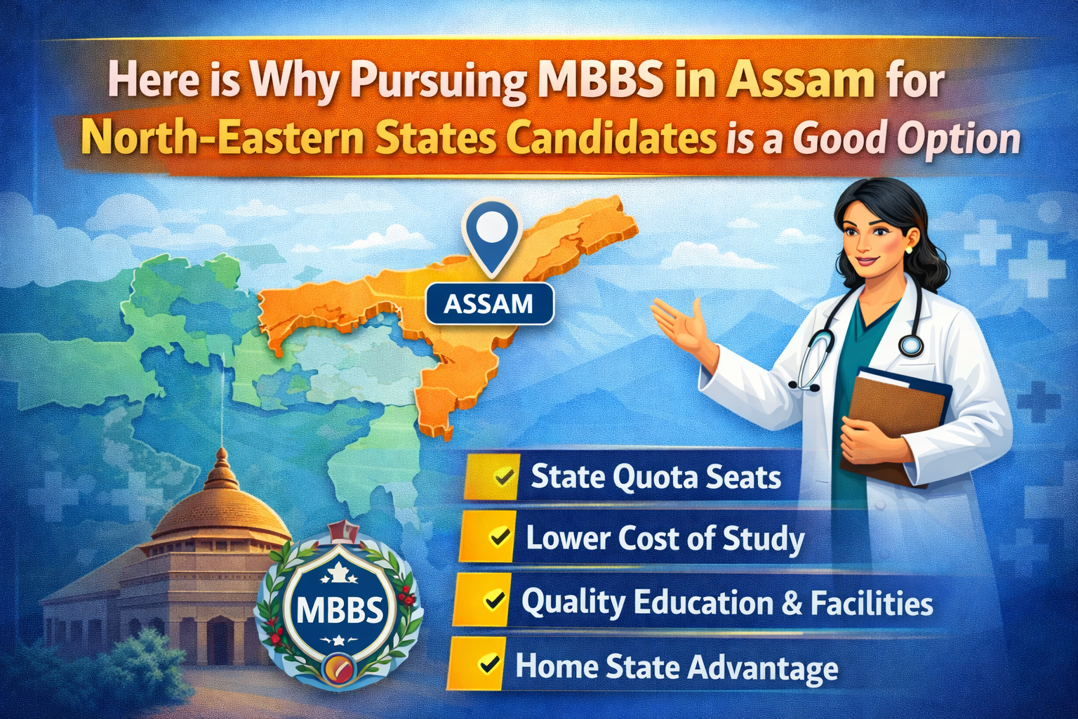Here is Why Pursuing MBBS in Assam for North-Eastern?States Candidates is a Good Option